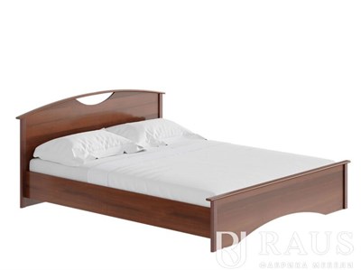 Янна ЯН-30 (Кровать с низкой спинкой 160)  Орех пегас с ортопедическим основанием 6912