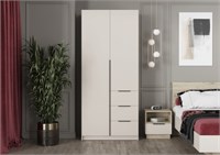 ВЕНТУРО - Шкаф ШК-001 (2-ств, с ящиками) Корпус - Кашемир 2,75   (ТИ) 6184