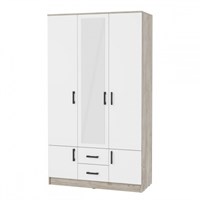 мс для спальни Ронда ШК-3 Дуб крафт серый / Белый  (ТИ) 6315