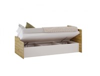 Кровать Харви с подъемным механизмом белый/дуб вотан  (Э) 6522