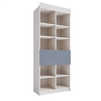 Стеллаж 900 с ящиками Лавис СД 900.1 (Белый/Лазурь софт)   (МБ) 6590