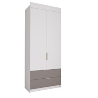 Шкаф 900 с ящиками Лавис ШД 900.1 (Белый/Грей софт)  (МБ) 6597