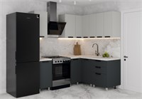 Модульная кухня Лаванда Керамика / Сталь  (МБ) 6605