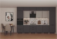 Модульная кухня Магнолия Сталь / Керамика  (МБ) 6607