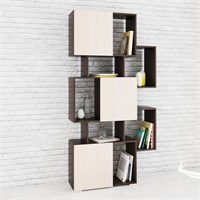 Стеллаж Ромео-9 венге/дуб молочный  (МФ) 6670