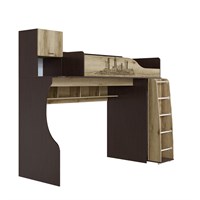 Орион. Кровать-чердак венге/дуб делано  (МФ) 6679