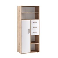 Бланка. Стеллаж книжный дуб сонома/белый  (МФ) 6681