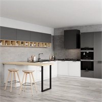 Модульная кухня «Перо» 3,0м*3,2м (смоки/баунти)   (МБ) 6712