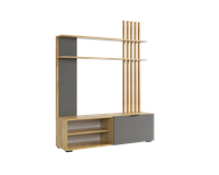 Стенка Бери дуб крафт золотой / графит  ( в наличии)  (М-С) 6798