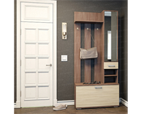 Вешалка с зеркалом Ника ВЗ 910 ясень шимо светлый / ясень шимо темный  (Э) 6805