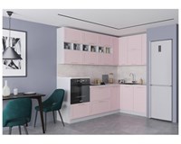 Кухня Квадро 2400х1400 Роза  модульная  (МБ) 6810