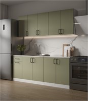 Кухонный гарнитур «Gamelton- 2ПВХ» Эвкалипт   (НОВИНКА)  (Т-А) 6828