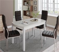 Стол обеденный Бостон-3 металл белый/белый гранит   (МФ) 6861