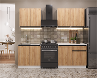 Кухня Стиль 1,8 м (дуб крафт золотой)  (МК) 6881