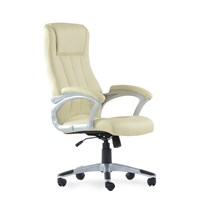 Кресло   K-148 для руководителя бежевая кожа, газлифт 3кл, PU-27    (Б ) (А) 6956