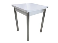 Стол ломберный Купер 780х580 (1160х780), раскладной, ЛДСП Белый / Хром   (ТИ) 6965