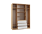 Шкаф 4 ств. Мадера Дуб крафт золотой  (МК) 3394
