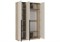 БОХО Шкаф ШК-004 (Шкаф комбинированный, 3-ств.) Дуб крафт серый / Кашемир 4757