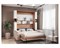 Шкаф-кровать с диваном Добрава Орех мармара Белоснежный гладкий 5211