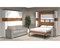 Шкаф-кровать с диваном Добрава Орех мармара Белоснежный гладкий 5211