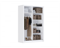Шкаф-купе двухдверный Дрим-1 1,5 белый  (Х) 5748