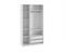 Шкаф трехстворчатый 1200 Бруно белый гладкий, кашемир  (МК) 6265