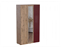 Шкаф трехстворчатый Ливерпуль дуб вотан / бордо  (Х) 6540