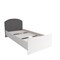 Кровать 900 Лавис КРД 900.1 (Белый/Графит софт)  (Белый/Грей софт)   (МБ) 6584