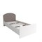 Кровать 900 Лавис КРД 900.1 (Белый/Графит софт)  (Белый/Грей софт)   (МБ) 6584