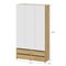 "Абрау" Шкаф трехстворчатый (с ящиками) Дуб Золотой/Белый  (МФ) 6701