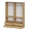 "Абрау" Шкаф четырехстворчатый (с ящиками) Дуб Золотой/Белый   (МФ) 6702