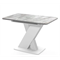Стол Неаполь раздвижной В1, пластик (1100*700*400) Lemark 0435 / Белое/белый/белый  (ТМ) 6944