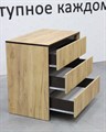 Бостон Комод 3 ящика дуб крафт, (ТИ) 224095158
